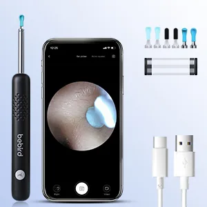 Ear Wax Removal - R1 Earwax Remover Tool with 1080P HD Camera 6 LED Lights - Wireless Ear Cleaner Built-in WiFi - Earwax Removal Kit Compatible with iPhone Android - Ear Cleaner Package