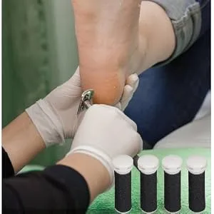 Foot File Replacement Roller  4pcs Micro Pedi Replacement Rollers Electric Pedicure Roller Head Refill Roller Head Replacement Foot File Grinding Tool Replacement Head - foot file replacement head