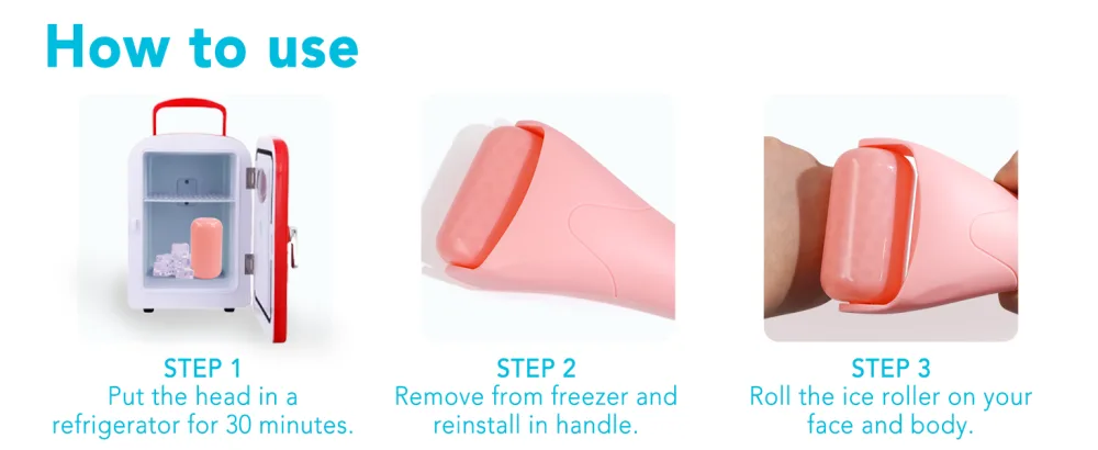 huefull Ice Roller for Face with 2 Rollers and Gua Sha Facial Tools  Face Roller for Reducing Puffiness  Redness & Migraine Relief - ice roller for face