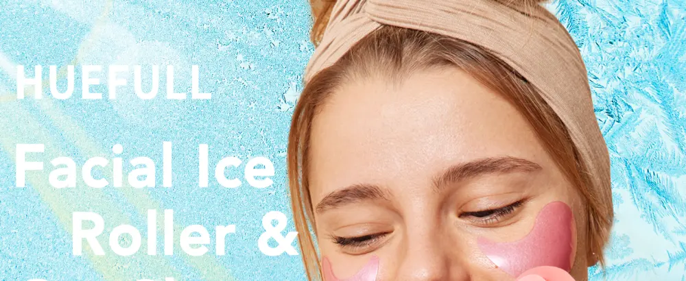 huefull Ice Roller for Face with 2 Rollers and Gua Sha Facial Tools  Face Roller for Reducing Puffiness  Redness & Migraine Relief - ice roller for face