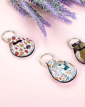 Valyria Sublimation Blanks Chapstick Holder Keychains Lipstick Holder Keychains Chapstick Holder Bulk (White (20 Pcs)) - Coin Holder Keychain