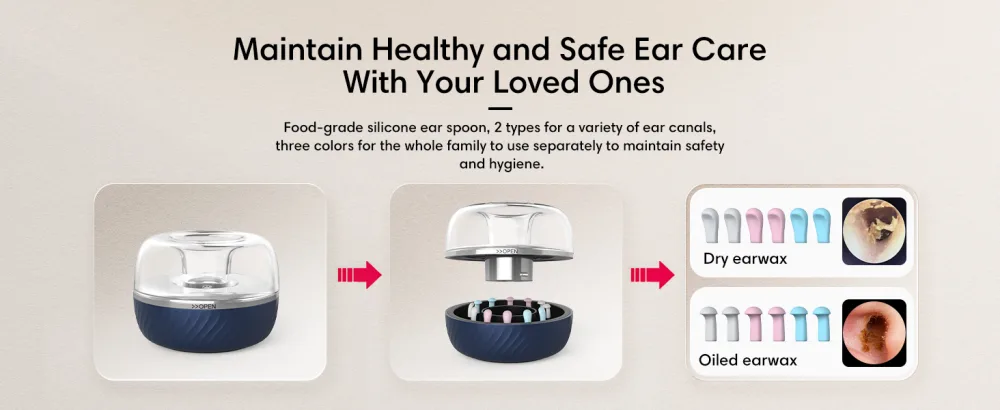 Ear Camera Ear Wax Removal Tool Bebird Ear Cleaner Tweezers 10 Megapixels Ear Camera Gimbaled Gyroscope  6 Earwax Removal Kit 12 Ear Spoon Base Storage Ear Cleaning Kit for iPhone  Android Blue - Ear picking tool that can be shared with the family