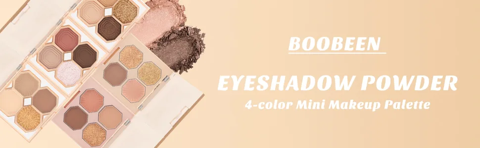 Boobeen Eyeshadow Palette - Matte Glitter Eyeshadow Makeup  Creamy Pigmented Eyeshadow Powder to Define Natural Eye Look 05 - product information 1