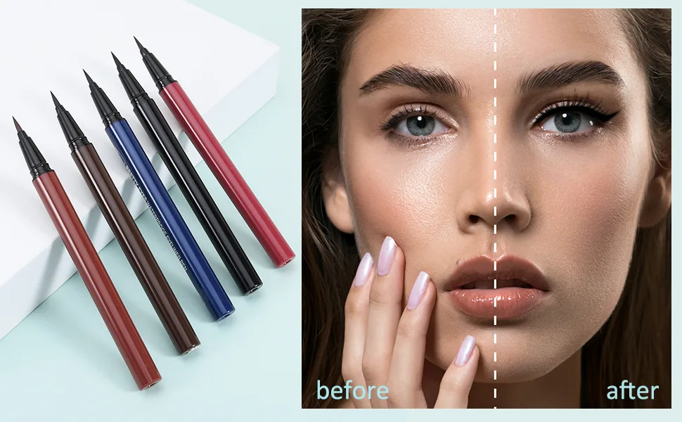 Boobeen Liquid Eyeliner Pen  Matte Eye Liner with Precision Tip  Long Lasting Eyeliner Pencil for Bold Eye Makeup  Glides on Smoothly 06 - product information 2
