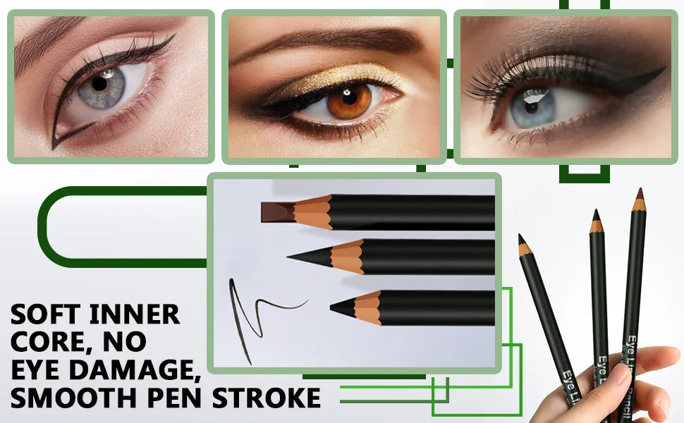 ETEDES 3 Different Precision Liquid Eyeliners Long lasting Waterproof Smudge Proof  3-in-1  Eyeliner *3 Black -0325021 - product information 4