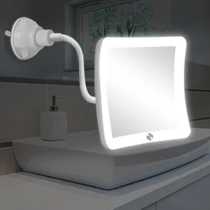 Fabuday Flexible Gooseneck 20X Lighted Magnifying Mirror  Upgraded Lighted Makeup Mirror with Magnification  LED Magnified Mirror for Bathroom  Portable Travel Mirror  Square - product information 11