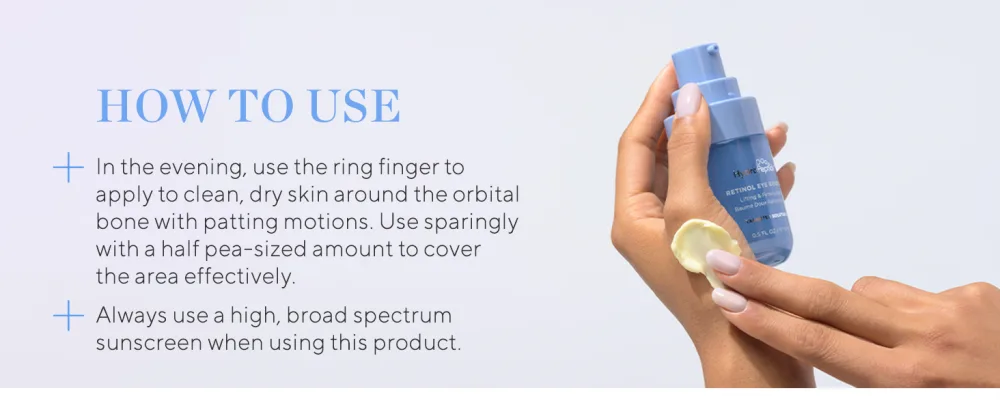 HydroPeptide Retinol Eye Renewal Lifting & Firming Eye Balm with 0.65% Universal Tri-Retinol Complex  0.5 Ounce - how to use