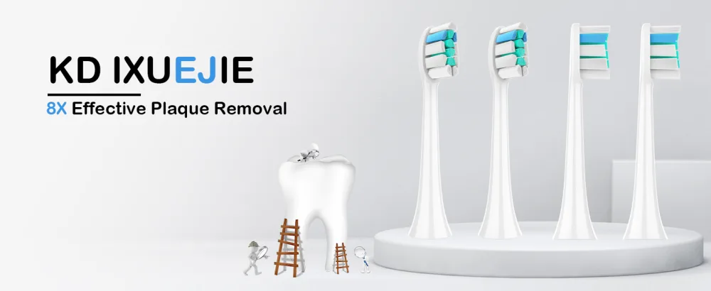 Replacement Toothbrush Head (with Protective Cover) for Philips Sonicare C3 C1 C2 4100 5100 6100 G2 Series - 8X Effective Plaque Removal