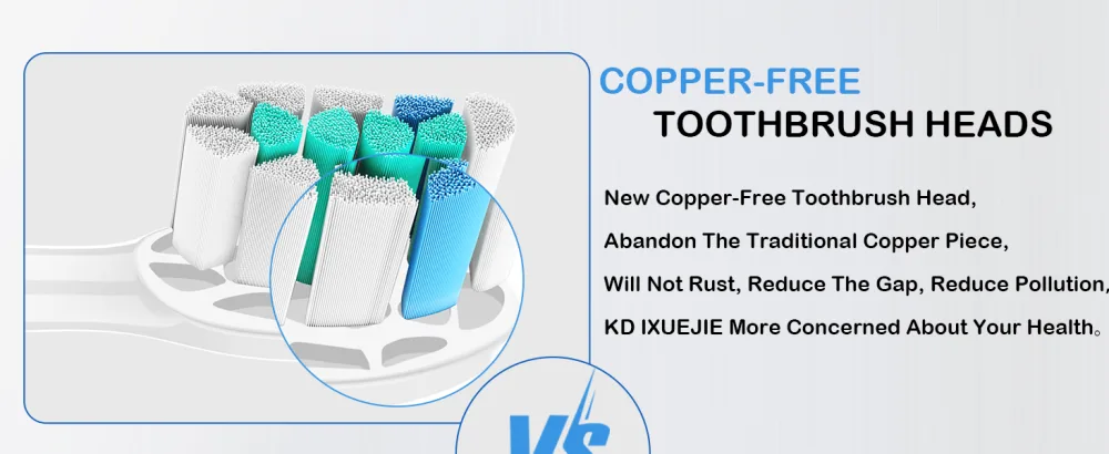 Replacement Toothbrush Head (with Protective Cover) for Philips Sonicare C3 C1 C2 4100 5100 6100 G2 Series - COPPER-FREE TOOTHBRUSH HEADS