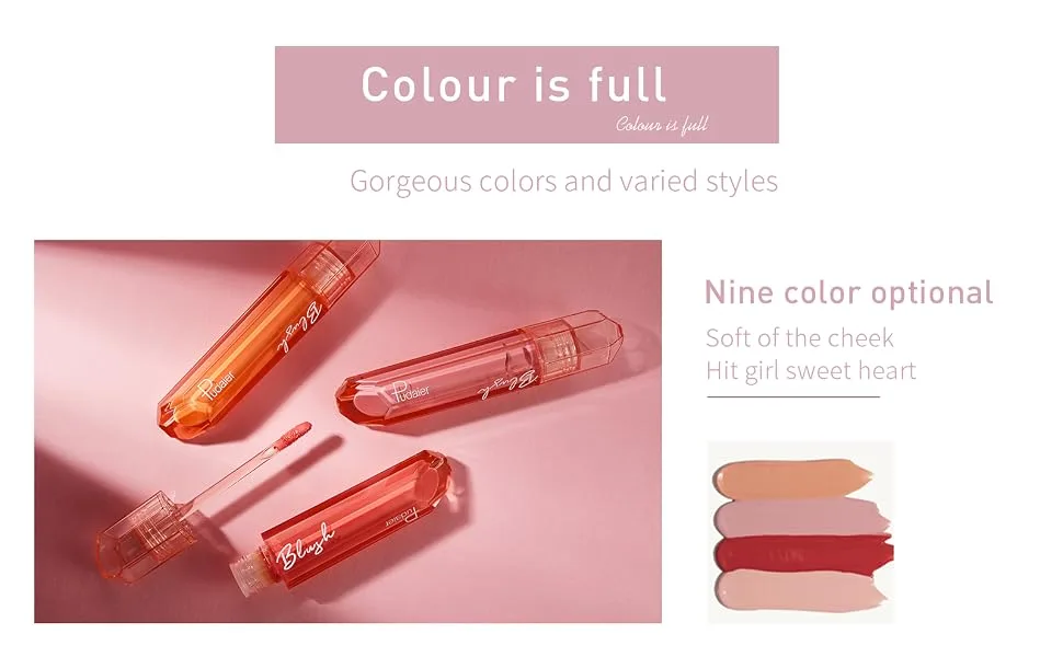 Liquid Blush  Soft Cream Face Blush  Natural Fluff Mist Matte Finish  Moist Texture  Long Lasting  Moisturizing  Lightweight  Buildable and Blendable  07 Cameo Brown  0.22 Fl Oz - a+ 2