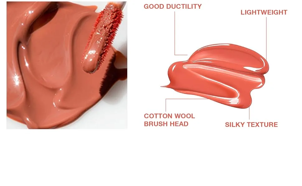 Liquid Blush  Soft Cream Face Blush  Natural Fluff Mist Matte Finish  Moist Texture  Long Lasting  Moisturizing  Lightweight  Buildable and Blendable  07 Cameo Brown  0.22 Fl Oz - A+ 5