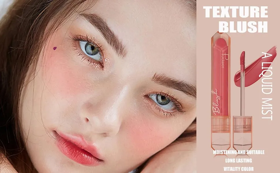 Liquid Blush  Soft Cream Face Blush  Natural Fluff Mist Matte Finish  Moist Texture  Long Lasting  Moisturizing  Lightweight  Buildable and Blendable  07 Cameo Brown  0.22 Fl Oz - product information 11