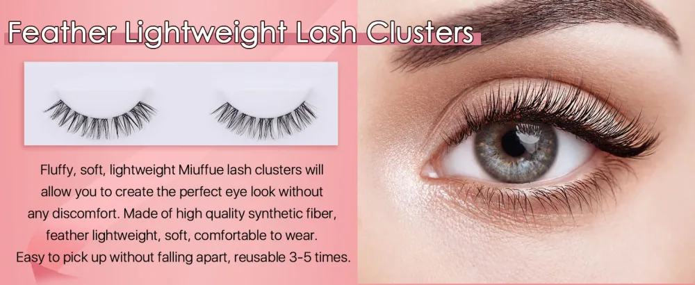 Miuffue C Curl DIY Lash Extension Kit  10Pcs 14mm Lash Clusters with Lash Bond & Seal Lash Applicator Tool  Lash Glue Starter Kit for Self Application  Quick & Easy (Fluffy Style) KIT-001-C Curl-14mm - diy lash starter kit