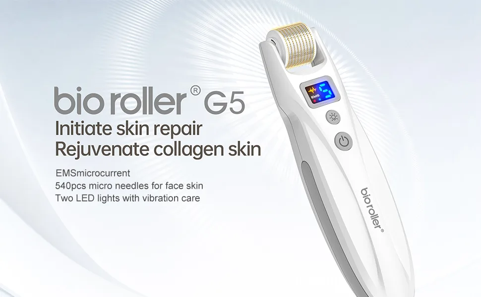 Derma Roller Microneedle Roller for Hair Growth & Face 0.25mm Micro Needling Roller 540 Titanium Microneedling 2 LED Lights with Microvibrations Care Skincare Tools for Man Women - microneedling pen