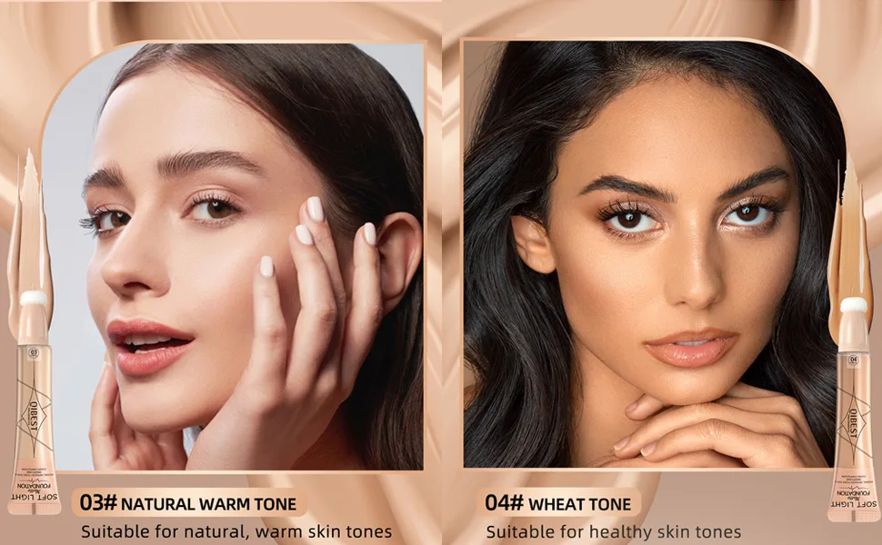 Liquid Foundation Beauty Wand - With Cushion Applicator Easy to Apply  Natural Lightweight Formula  Combination & Oily Skin  SPF 15  Longwear Medium-Full Coverage with Matte Finish (4) - product information 4