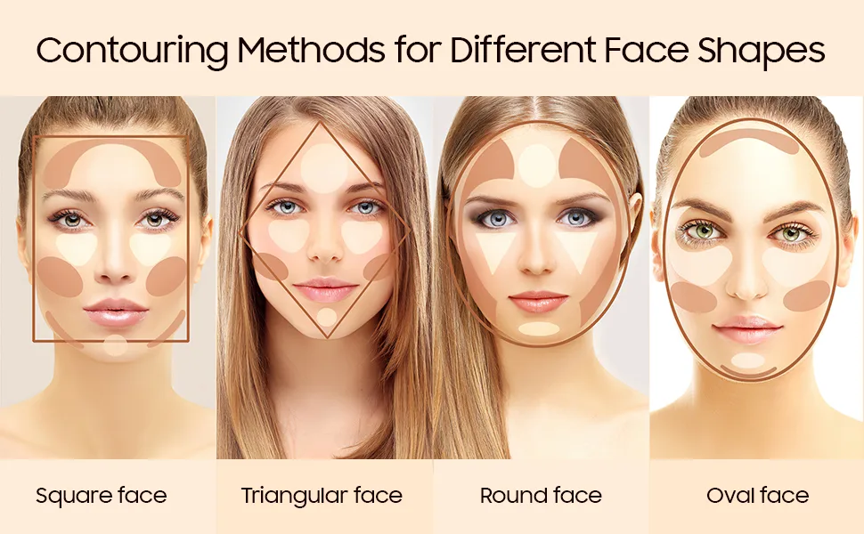 Double-End Highlighter Contour Stick  Cream Contour Stick Makeup Highlighter Stick  Professional Long-Lasting & Waterproof Face Body Contour Makeup Bronzer Stick (01Ivory+Dark Brown) - product information 3