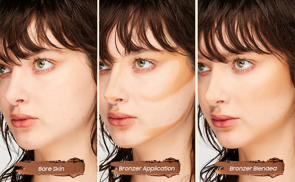 Double-End Highlighter Contour Stick  Cream Contour Stick Makeup Highlighter Stick  Professional Long-Lasting & Waterproof Face Body Contour Makeup Bronzer Stick (01Ivory+Dark Brown) - product information 4