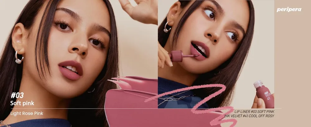 Peripera INK VELVET LIP LINER (001 ROSY NUDE) - #3.pc