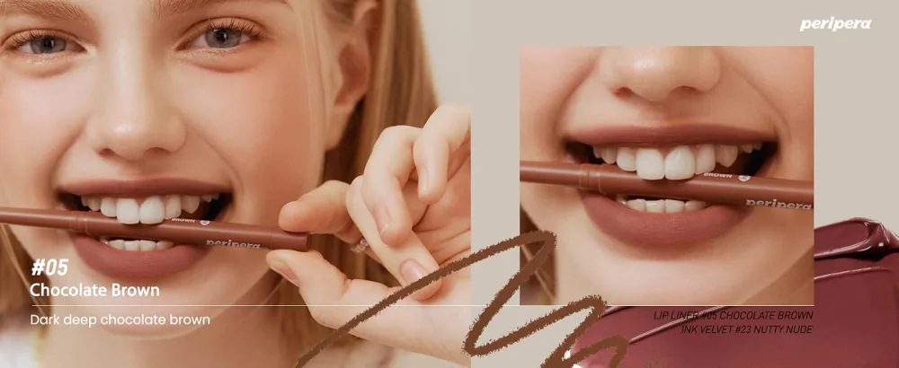 Peripera INK VELVET LIP LINER (001 ROSY NUDE) - #5.pc