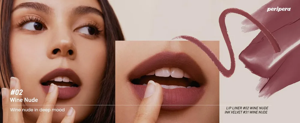 Peripera INK VELVET LIP LINER (001 ROSY NUDE) - product information 5
