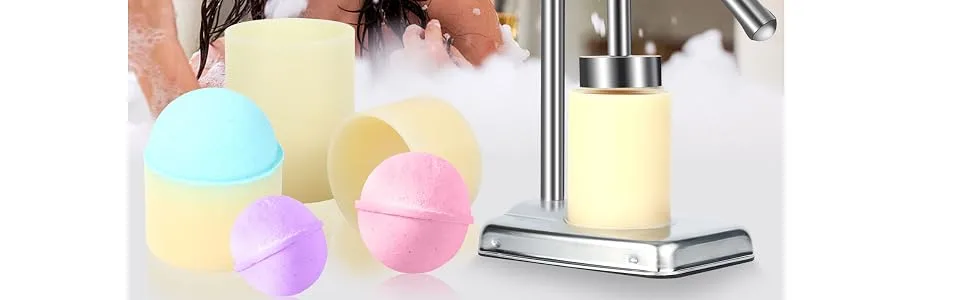 Bath Bomb Press - DIY Bath Bomb Molds  Hand-Press Bath Bom Sphere Round Bath Bomb Press Gifts DIY Crafting Your own Bath Bomb kit - product information 2