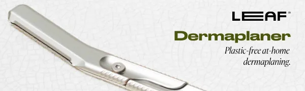 The Leaf Dermaplaner  Rose Gold - Plastic-Free Facial Razor and Exfoliating Tool - Leaf Dermaplaner Plastic-Free Face Razor
