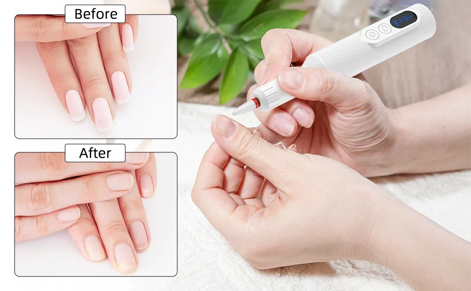 Portable Electric File Machine with 5Attachments & 5 Sanding Bands  for Acrylic Gel Manicure and Pedicure - product information 3