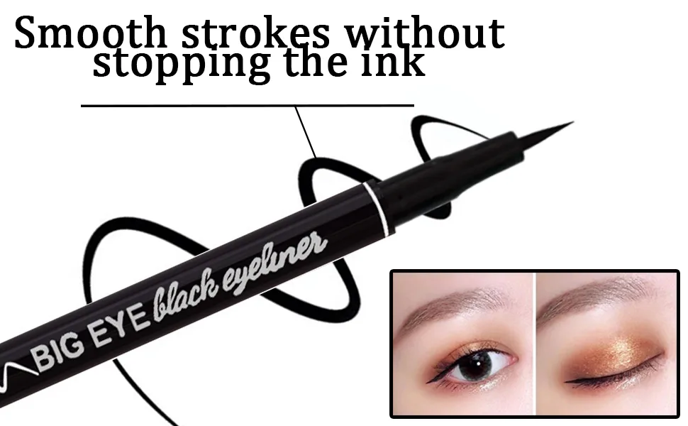 ETEDES 3 Different Precision Liquid Eyeliners Long Lasting Waterproof  3-in-1  Eyeliner *3  Black -0401004 - product information 2
