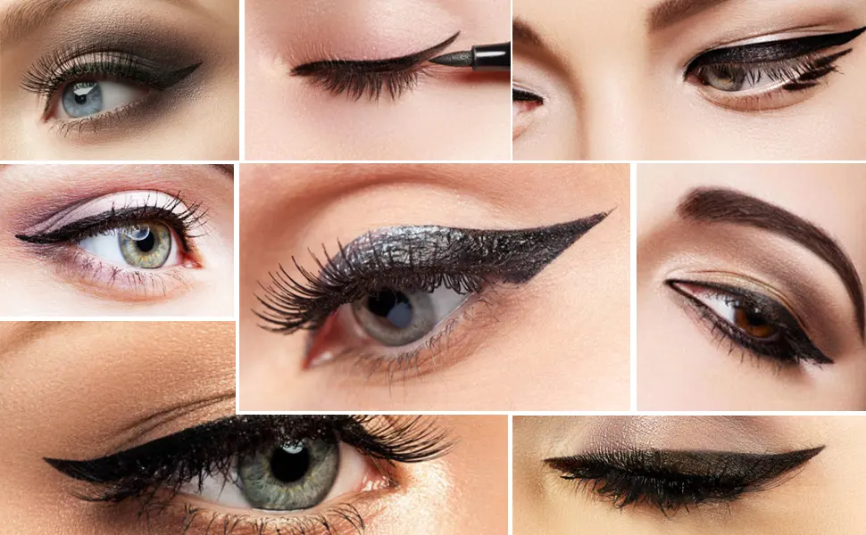 ETEDES 3 Different Precision Liquid Eyeliners Long Lasting Waterproof  3-in-1  Eyeliner *3  Black -0401004 - product information 6