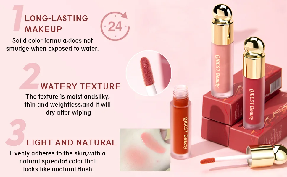 Espoce Liquid Blush  Soft Cream Blush Face Makeup Natural-Looking  Lightweight  Long-Wearing  Smudge Proof  Easy to Blend Blusher Makeup (APRICOT) - blush