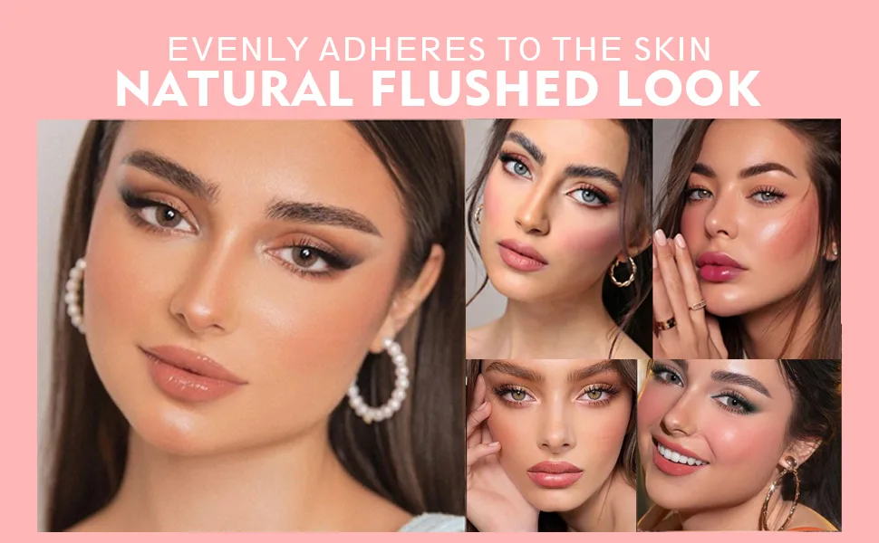 Espoce Liquid Blush  Soft Cream Blush Face Makeup Natural-Looking  Lightweight  Long-Wearing  Smudge Proof  Easy to Blend Blusher Makeup (APRICOT) - blush