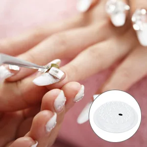 G2PLUS False Eyelashes Glue Holders  100 PCS Disposable Eyelash Glue Holder Plastic Glue Pallet Pad for Eyelash Extensions (Pink) - Eyelash Extension Pallet Pad