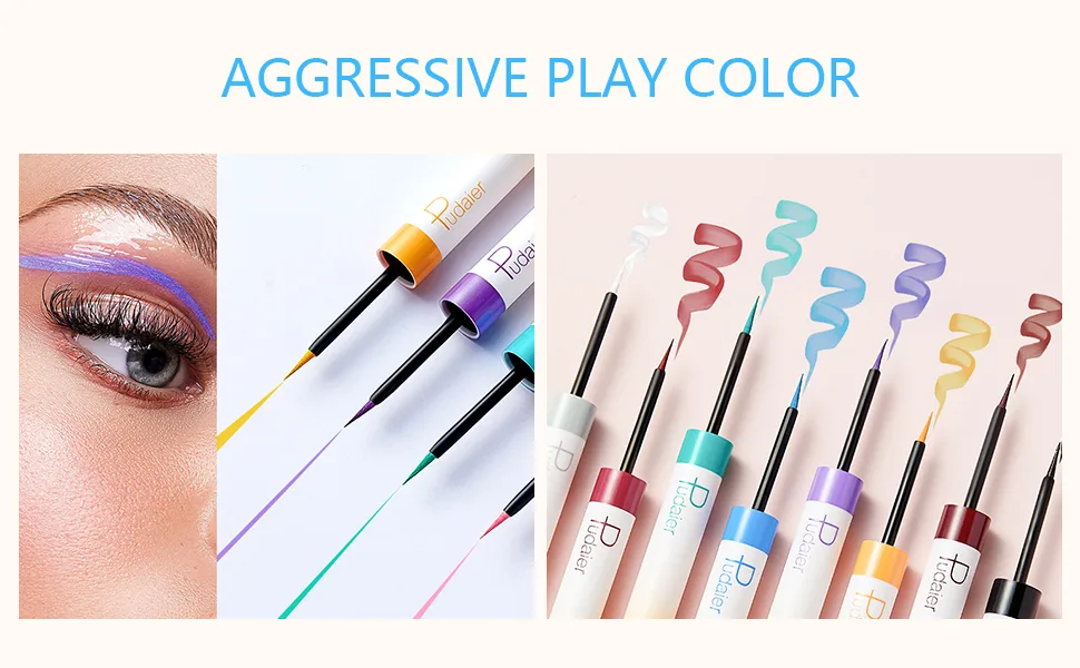 Espoce Liquid Eyeliner  Black Eyeliner Liquid Liner Quick-Drying  Ultra-Fine Long-lasting Colored Eyeliners High-pigmented Colorful Eyeliners for Eye Makeup 0.12 Oz (Black) - eyeline