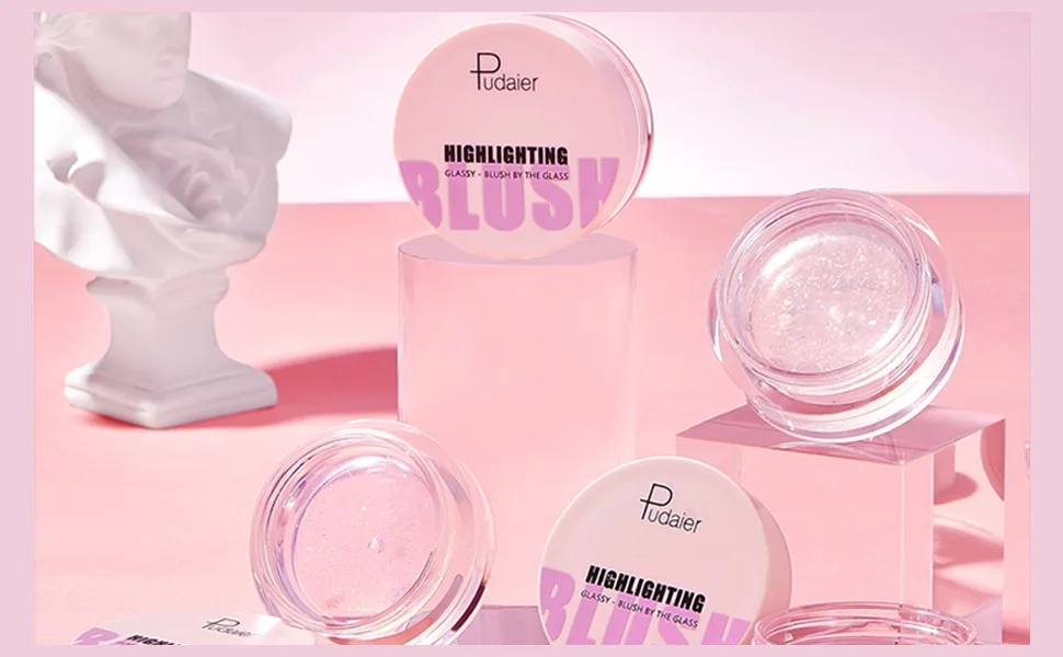 Moisturizing Blush Rouge Magic Color Changing Blusher for Cheek Magic Lip Balm Multi Use Cream Liquid Blush Gel Transparent Lip Gloss Long Lasting Glossy Shiny Blush Makeup (Clear) - Blush