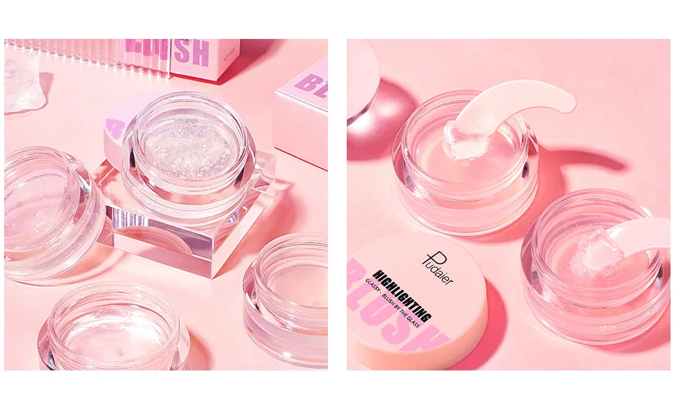 Moisturizing Blush Rouge Magic Color Changing Blusher for Cheek Magic Lip Balm Multi Use Cream Liquid Blush Gel Transparent Lip Gloss Long Lasting Glossy Shiny Blush Makeup (Clear) - blush