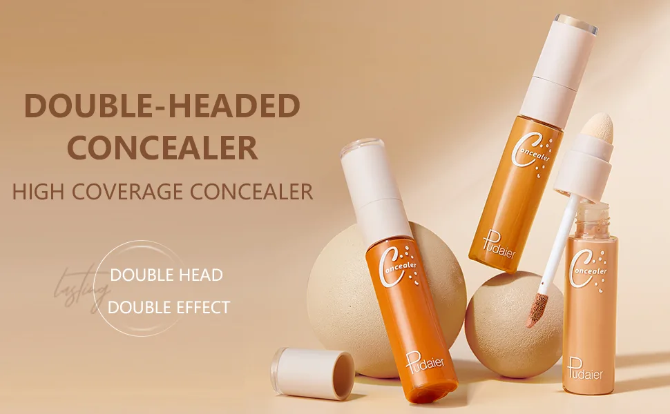 Concealer Stick Makeup  Double Head Conceals  Covers  Hydrates  Highlights  12 Shades  All-Day Wear  Lightweight  0.46 Fl Oz (02) - concealer