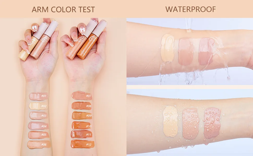 Concealer Stick Makeup  Double Head Conceals  Covers  Hydrates  Highlights  12 Shades  All-Day Wear  Lightweight  0.46 Fl Oz (02) - Concealer