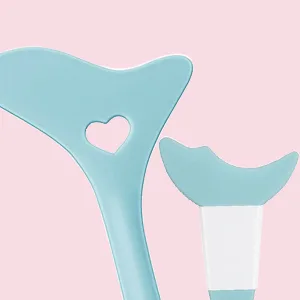 Deacocal Eyeliner Stencils 4Pcs Reusable Silicone Eyeliner Aid Mascara Shield Eyeliner Eyelash Eyeshadow Lipstick Applicator Guide Tool Multifunctional Eye Makeup Tool Easy to Use (Blue) - eyeliner stencils