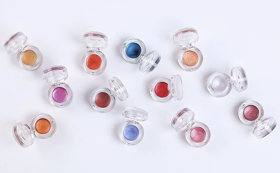 Vodisa Cream Eyeshadow Highly Pigmented Blendable Shimmer Eye Shadow Highlighter Smooth Crease-Resistant Eye Makeup Set - 08 - single eyeshadow