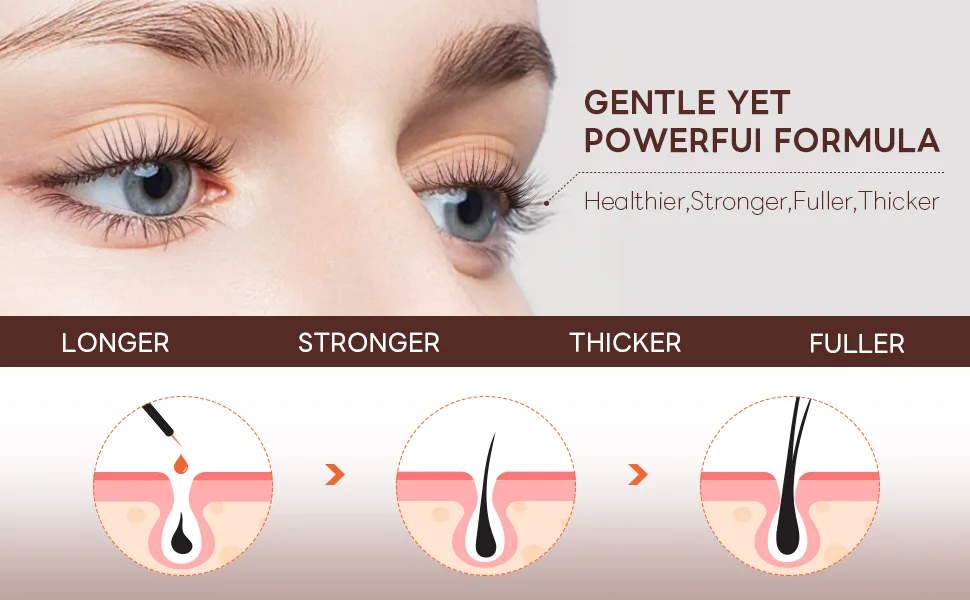 Lash Serum Premium Eyelash Growth Serum Eyebrow Enhancer Grande Eyelash Serum Lash Boost Serum for Longer  Fuller Thicker Natural Lashes Extensions & Brows Enhancer 5ML - eyelash serum