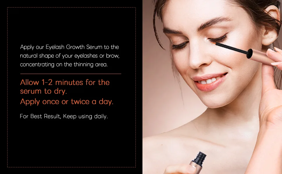 Lash Serum Premium Eyelash Growth Serum Eyebrow Enhancer Grande Eyelash Serum Lash Boost Serum for Longer  Fuller Thicker Natural Lashes Extensions & Brows Enhancer 5ML - lash serum
