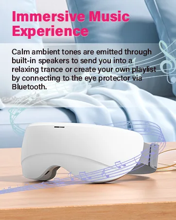 ANDFZ Intelligent White - ANDFZ Steam Eye Masks with Heat for Dry Eyes, Mothers Day Gifts Bluetooth Music Heated Eye Mask