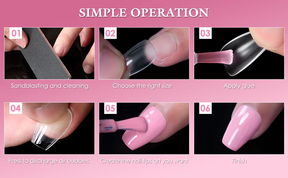 Ranrose 240PCS Short Coffin Nail Tips Half Matte Soft Gel False Tips Full Cover Coffin Shaped Nails Clear Acrylic Tips for Press On Nail Extension DIY  - ciffin nail tips