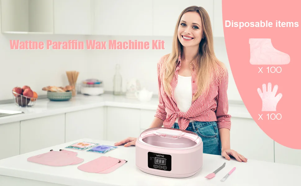 Paraffin Wax Machine for Hand and Feet -Paraffin Wax Warmer Moisturizing Kit Auto-time and Keep Warm Paraffin Hand Wax Machine for Arthritis (-pink) - product information 2