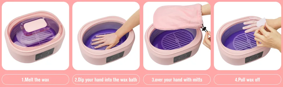Paraffin Wax Machine for Hand and Feet -Paraffin Wax Warmer Moisturizing Kit Auto-time and Keep Warm Paraffin Hand Wax Machine for Arthritis (-pink) - product information 3