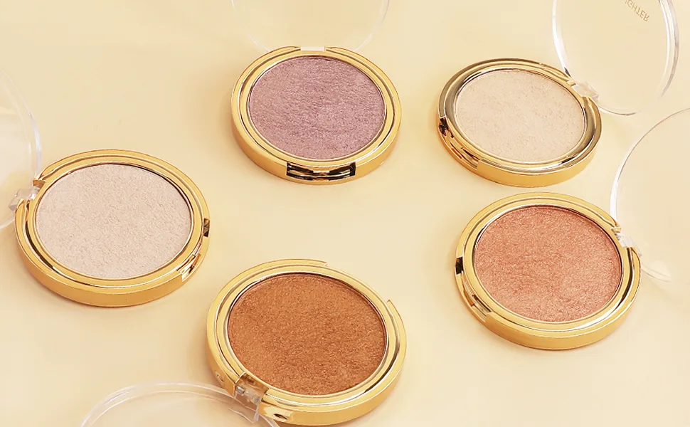 Boobeen Highlighter Powder Palette - Glow Shimmer Illuminator for Face Highlighter Makeup  Long Lasting Brighten Skin 03 - product information 6