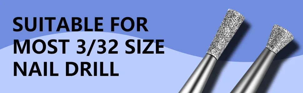 C12rtive 2Pcs Nail Drill Bits Diamond Carbide Conical Micro Cuticle Remover Bit 3/32 Shank Professional Diamond Carbide Nail Drill Bit for Acrylic Gel Nails  Home Salon & DIY - product information 15