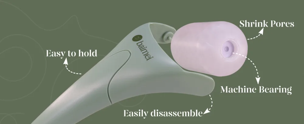 BAIMEI Ice Roller for Face and Gua Sha Facial Tools  Face Eye Massager for Women's Gift Fern - Ice Roller