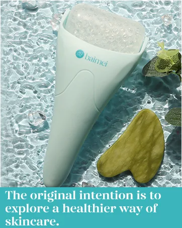 BAIMEI Ice Roller for Face and Gua Sha Facial Tools  Face Eye Massager for Women's Gift Fern - Ice Roller
