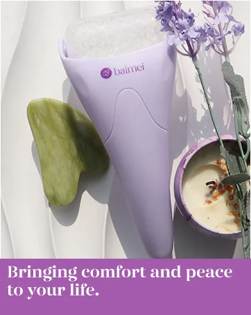 BAIMEI Ice Roller for Face and Gua Sha Facial Tools  Face Eye Massager for Women's Gift Fern - Ice Roller